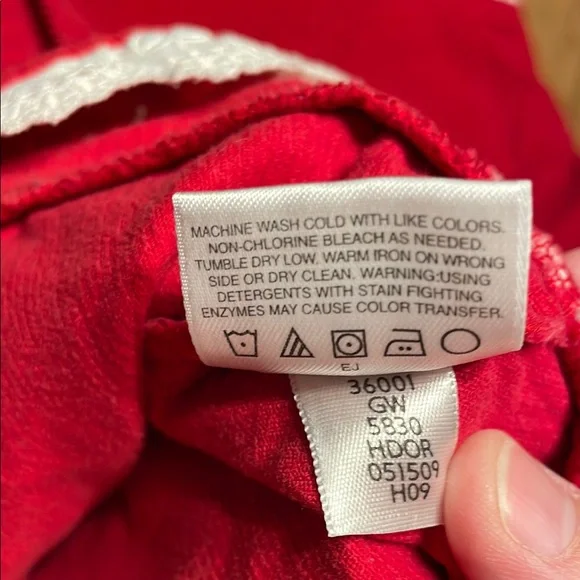 Hanna Andersson Red Corduroy Dress with Lace Trim - Picture 13 of 13